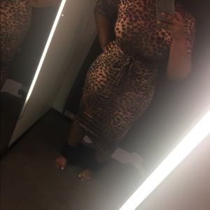 BNWT Zara Midi Animal Print knit Dress!